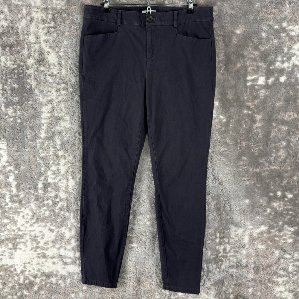 LOFT Size 10 Skinny Ankle Pants Casual Button Zip Flat Front Pocket